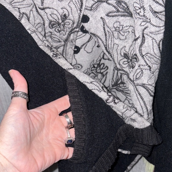 Floral Black and Gray Women's Jacket - Picture 4 of 6